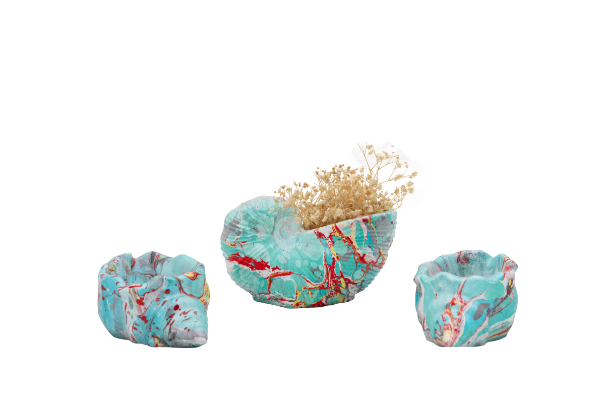 Ebru Sanatı Seramik Süs