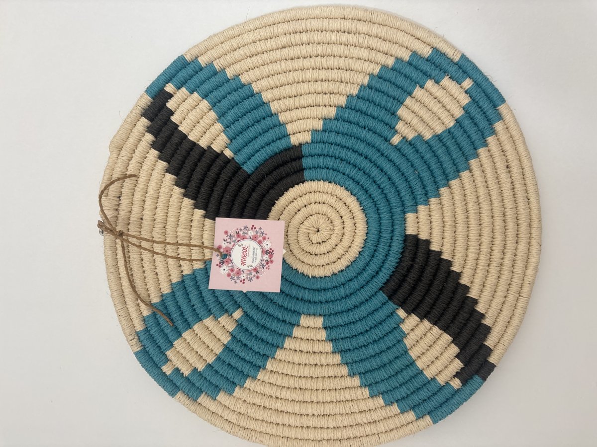 Mavi kâğıt ip duvar süsü bohem tarzı